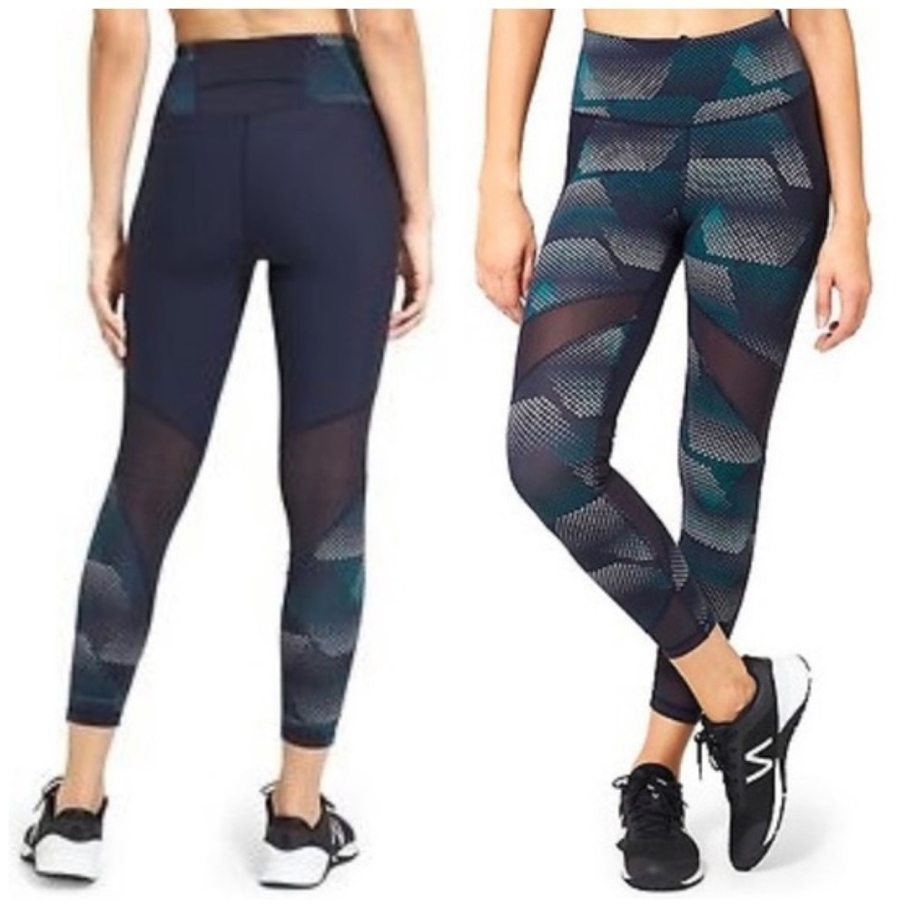 Athleta Sculptek Kinetic Stealth Mesh Legging S